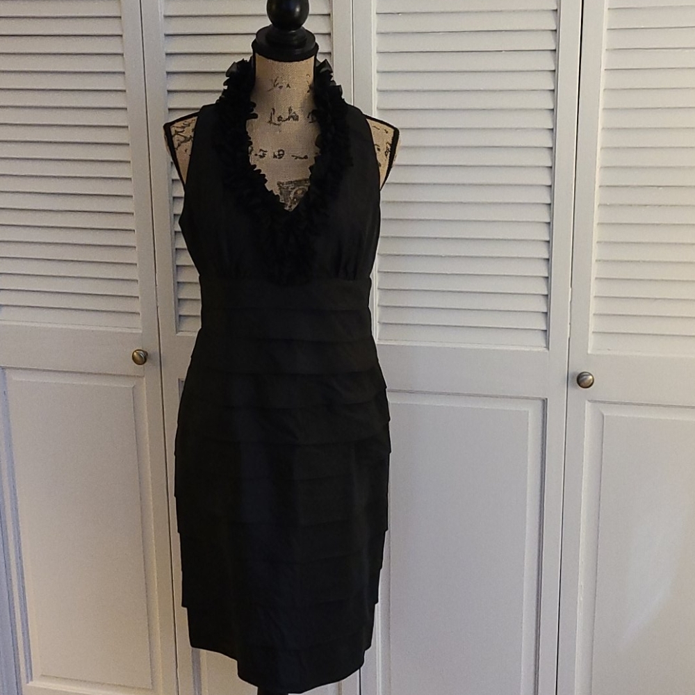 London Times Black Cocktail Dress - Size 8
